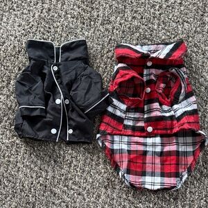 Plaid and Black Pet Outfits
